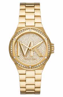 Michael Kors MICHAEL Michael Kors Lennox Logo Pavé Bracelet Watch, 37mm
