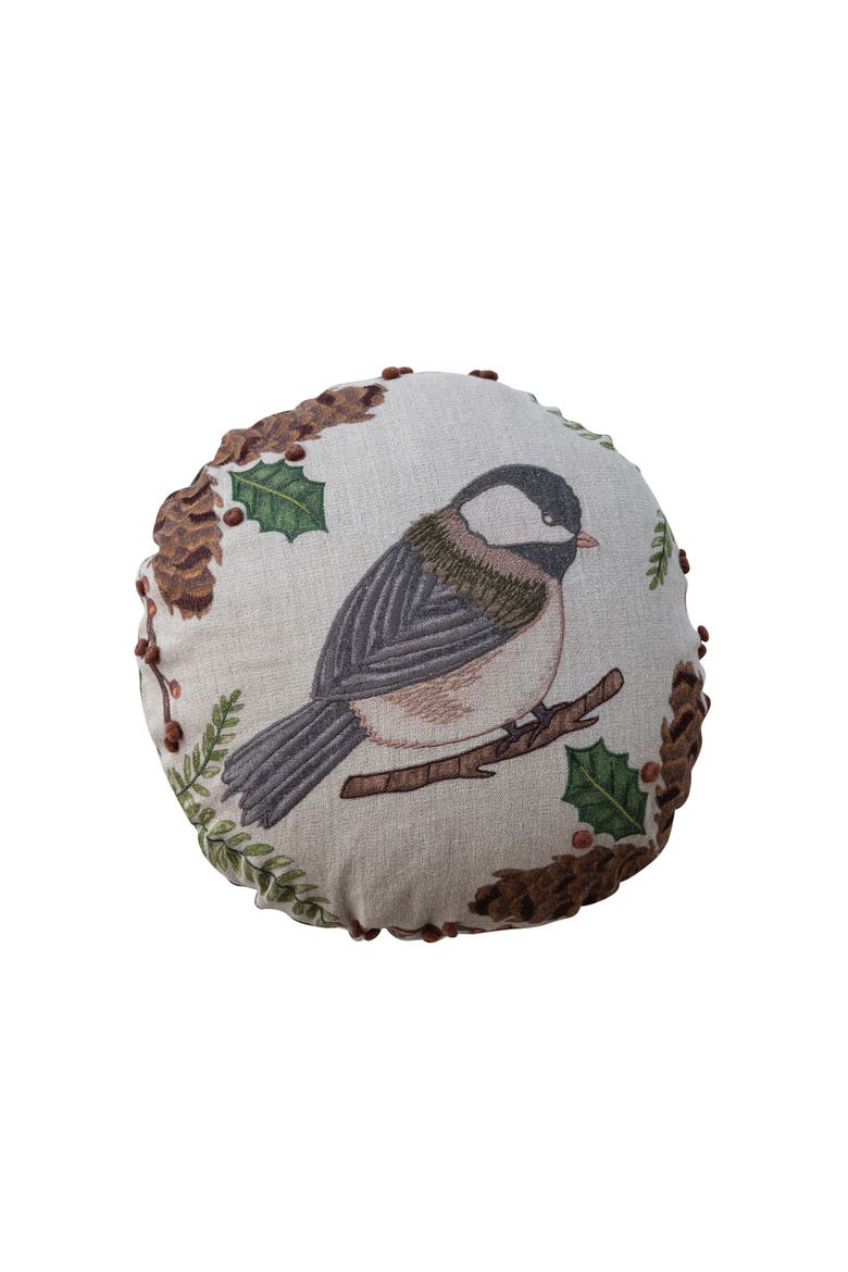 Botanical Linen Blend Pillow with Cotton Back, Alternate, color, Multicolor
