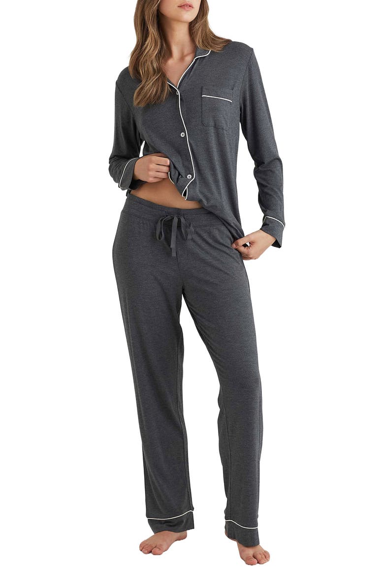Papinelle Kate Pajamas, Alternate, color, Graphite