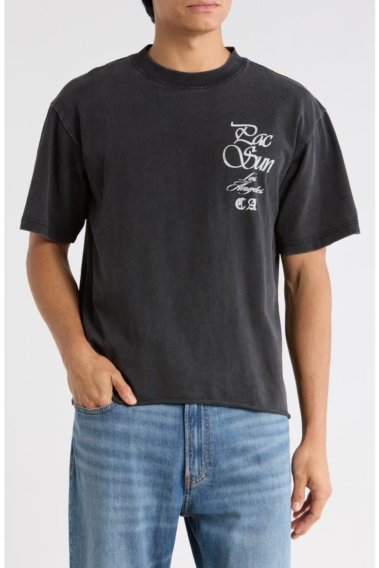 Cyber Hand Cotton Graphic T-Shirt, Main, color, WASHED BLACK