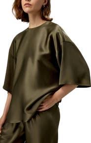 Lilysilk Women's Relaxed Silk Crewneck Blouse