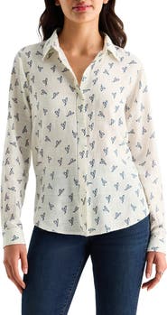 Lucky Brand Heart Print Button-Up Shirt