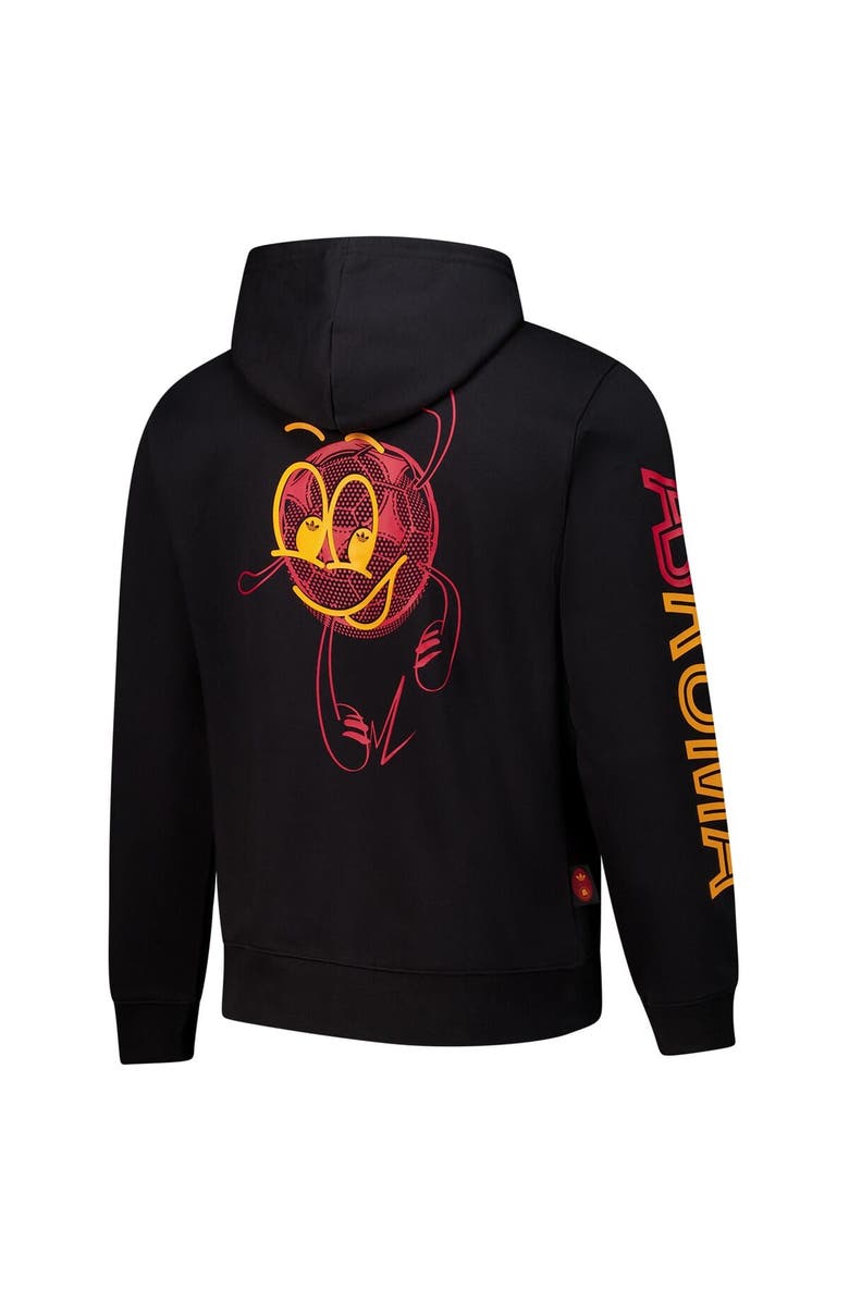 adidas Originals Men's adidas  Black AS Roma Culturewear Pullover Hoodie, Alternate, color, 