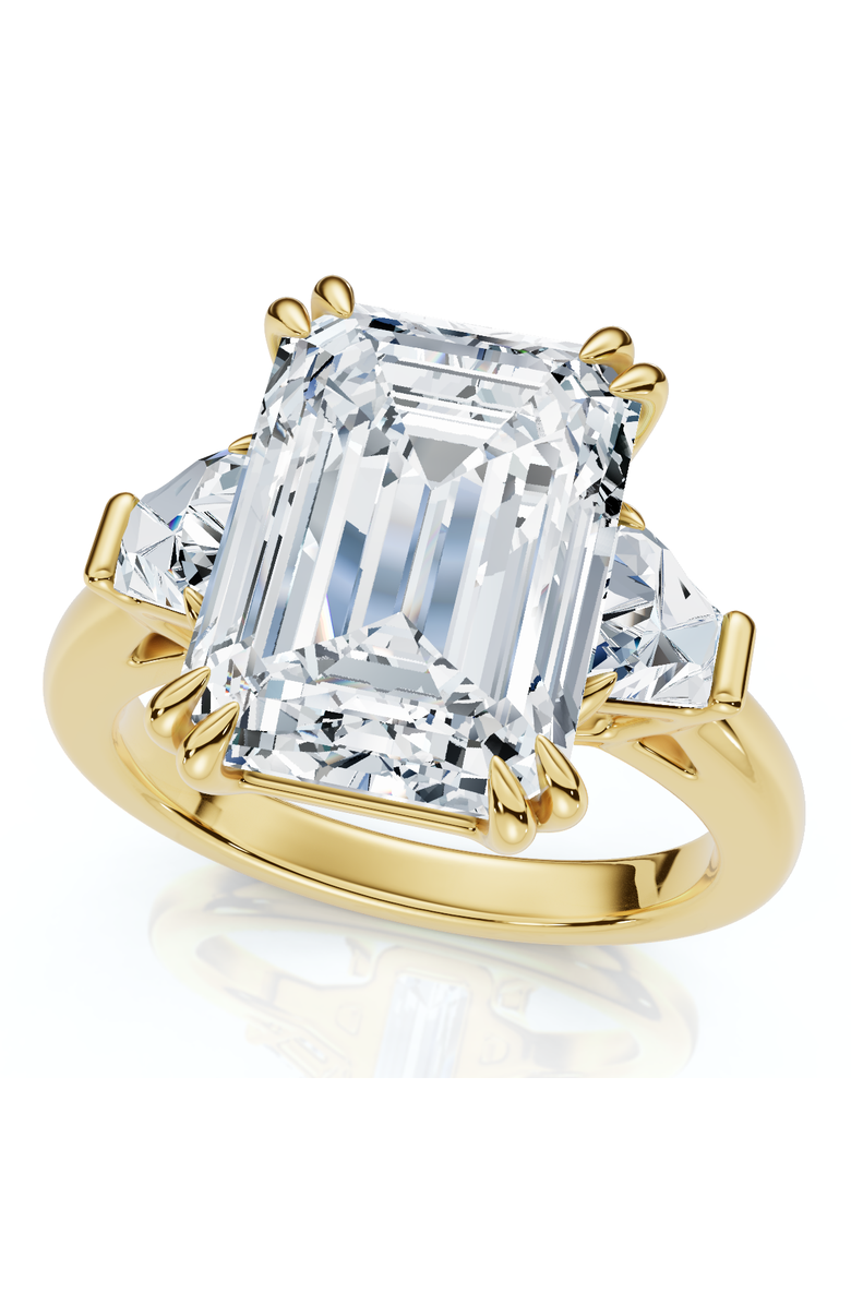 Bliss Diamond Certified 4.40Ct Emerald Diamond Engagement Ring 14k Gold or Platinum Lab Grown, Main, color, 14K Yellow Gold