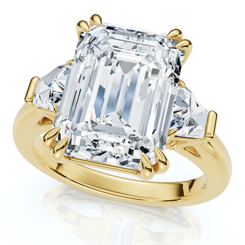 Certified 4.40Ct Emerald Diamond Engagement Ring 14k Gold or Platinum Lab Grown