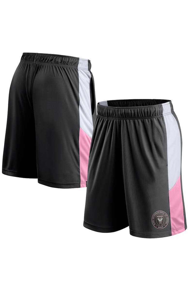 FANATICS Men's Fanatics Branded Black Inter Miami CF Prep Squad Shorts, Alternate, color, 