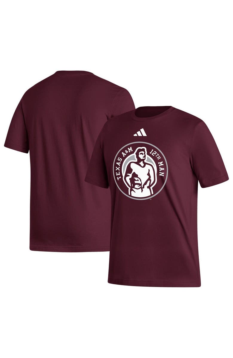 adidas Men's adidas Maroon Texas A&M Aggies Sideline Strategy Fresh T-Shirt, Main, color, Maroon