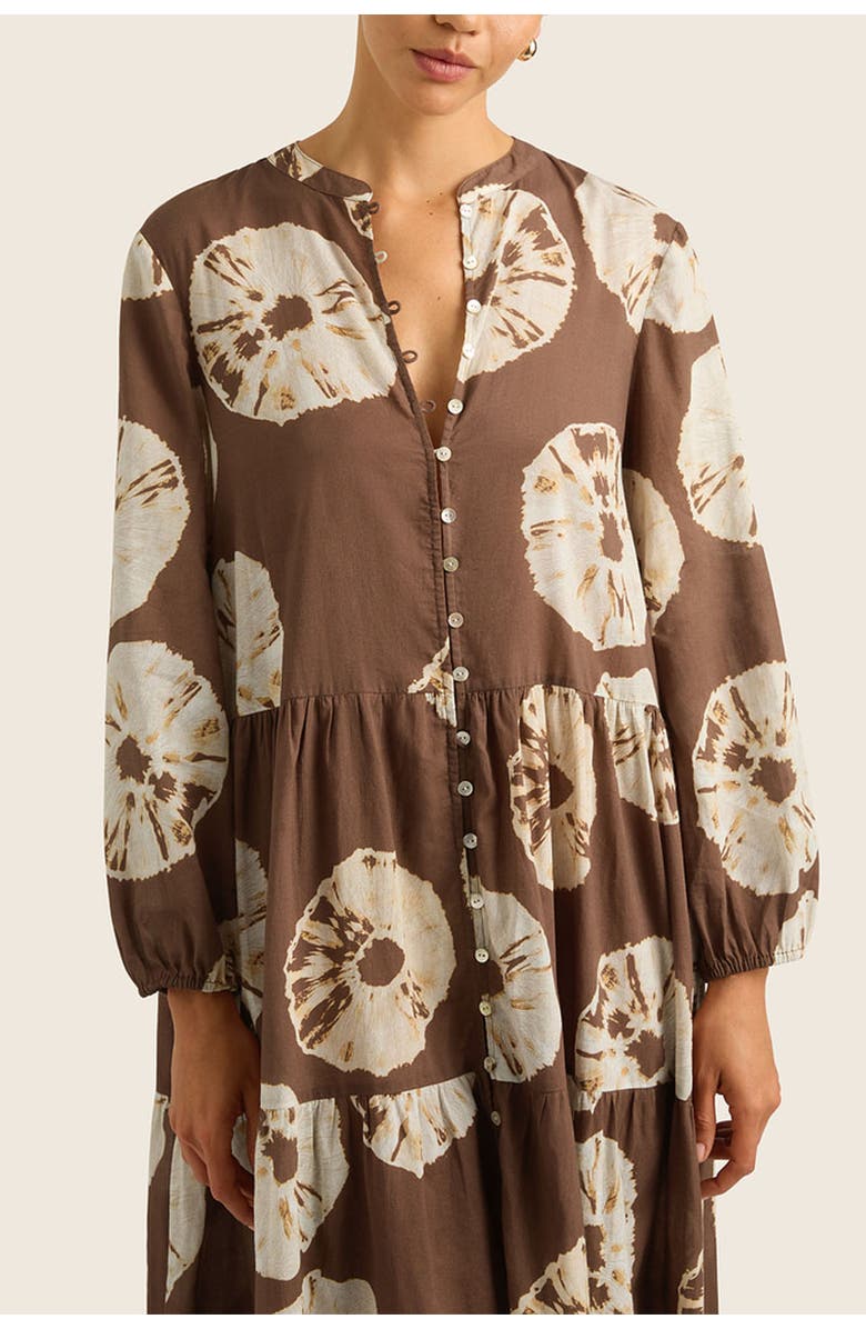 HOPE AND MAY Palma Tiered Cotton Maxi Print Dress, Alternate, color, 