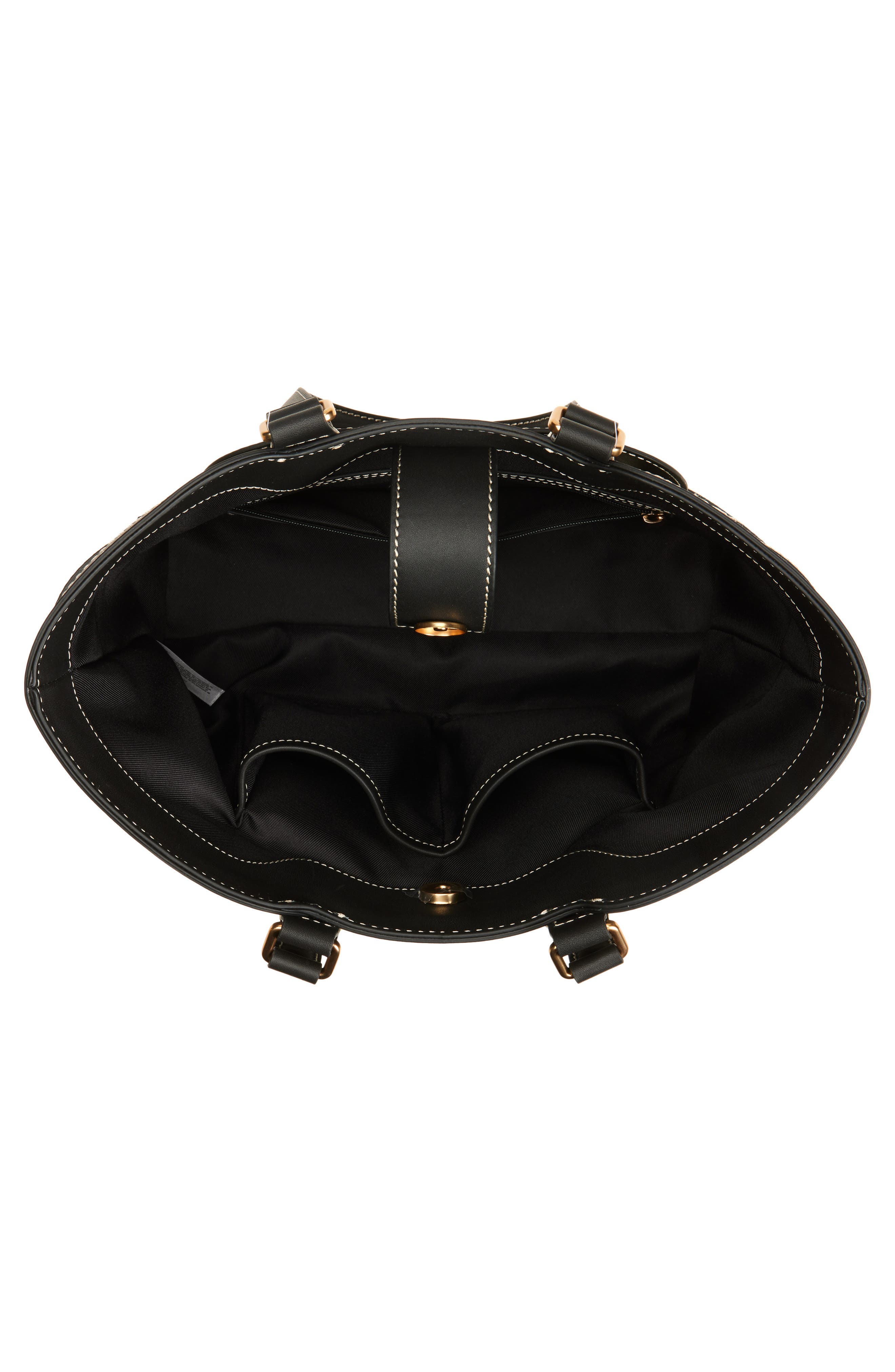 Sam Edelman Small Bay Leather Tote, Alternate, color, Black