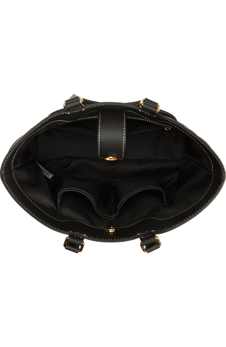 Sam Edelman Small Bay Leather Tote, Alternate, color, Black