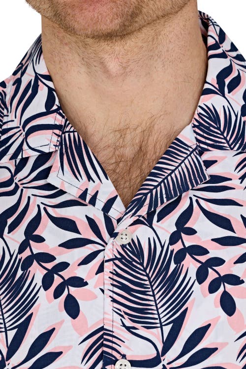 Raging Bull Short Sleeve Large Fern Shirt In White