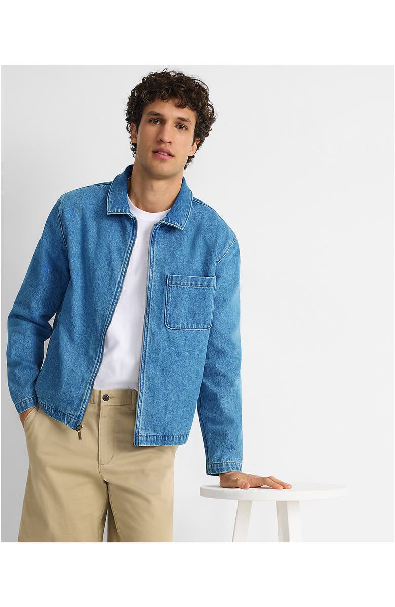 Lands' End Lightweight Full Zip Jacket, Alternate, color, Stone Wash