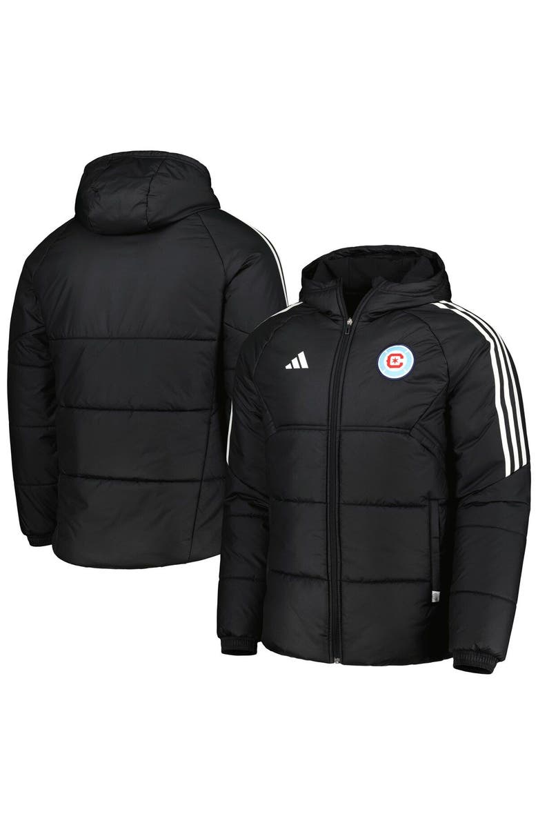 adidas Men's adidas Black Chicago Fire Winter Raglan Full-Zip Hoodie Jacket, Main, color, 