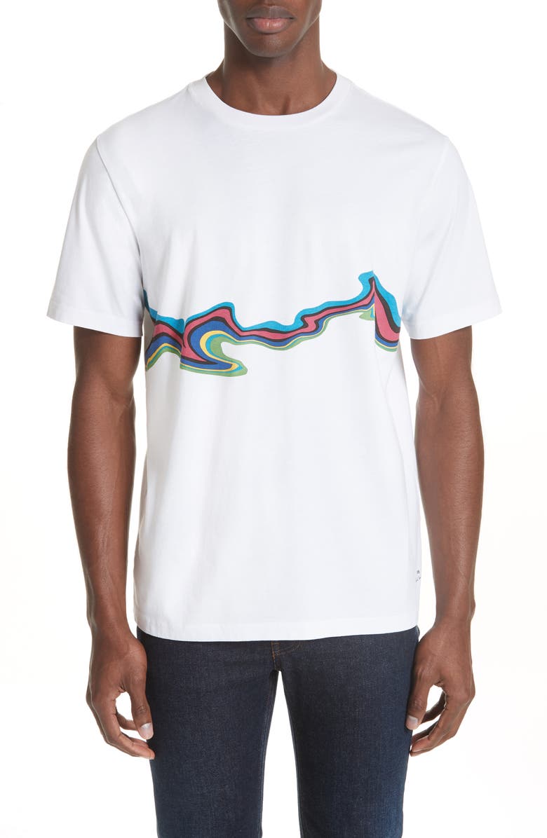 PS Paul Smith Colored Waves Graphic T-Shirt, Main, color, 