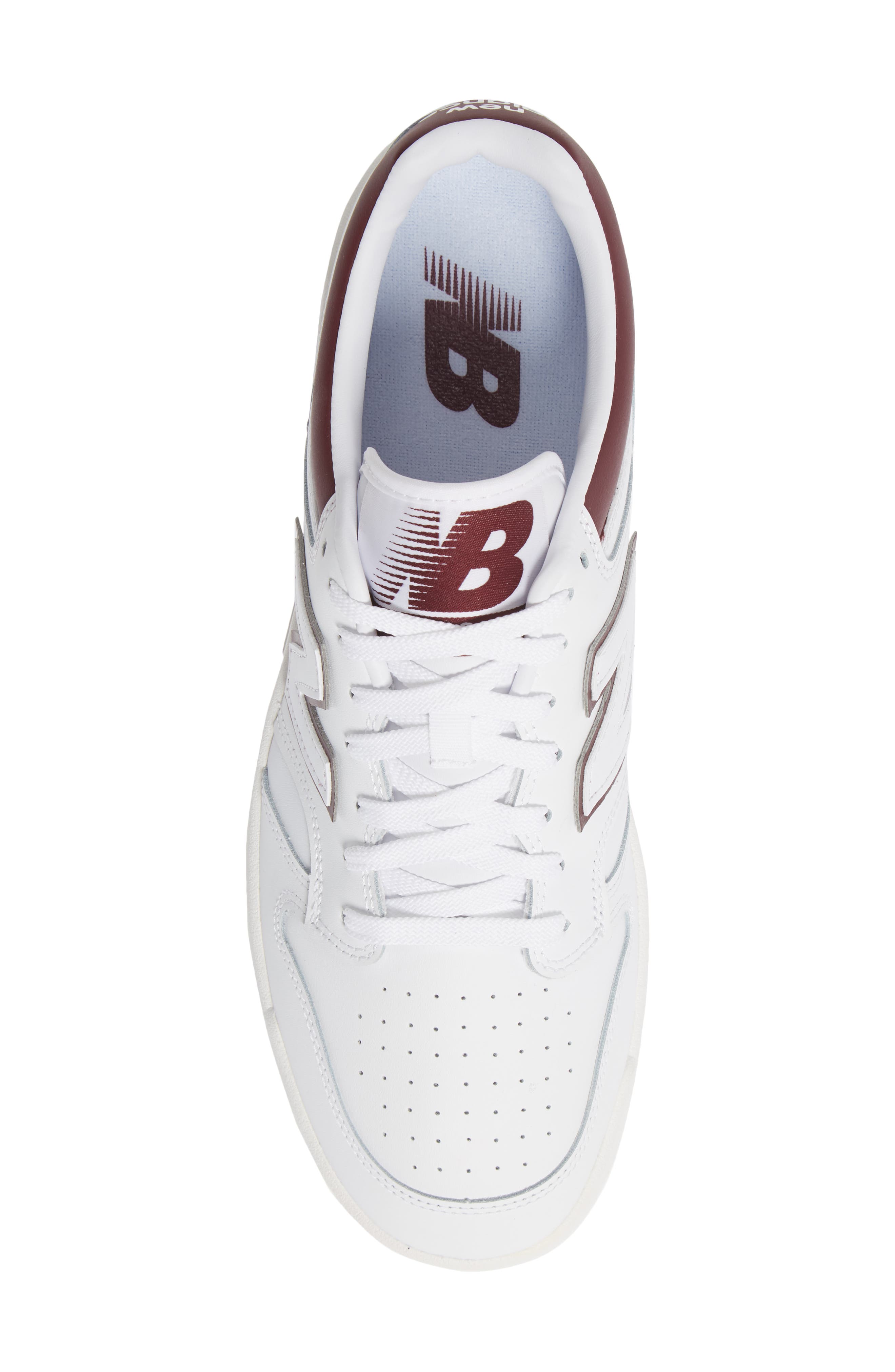 New Balance 480 Basketball Sneaker, Alternate, color, White/ Burgundy