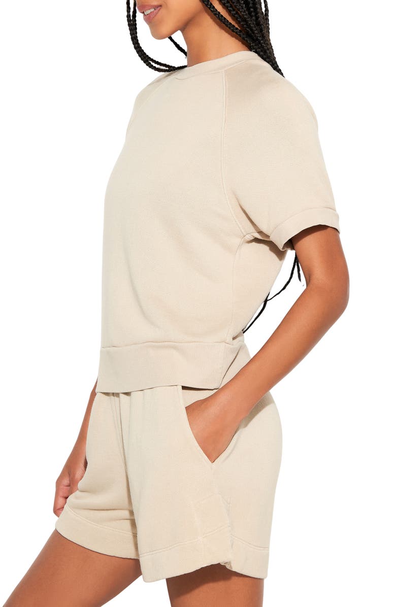 Spiritual Gangster Monroe Short Sleeve Sweatshirt, Alternate, color, Palo Santo