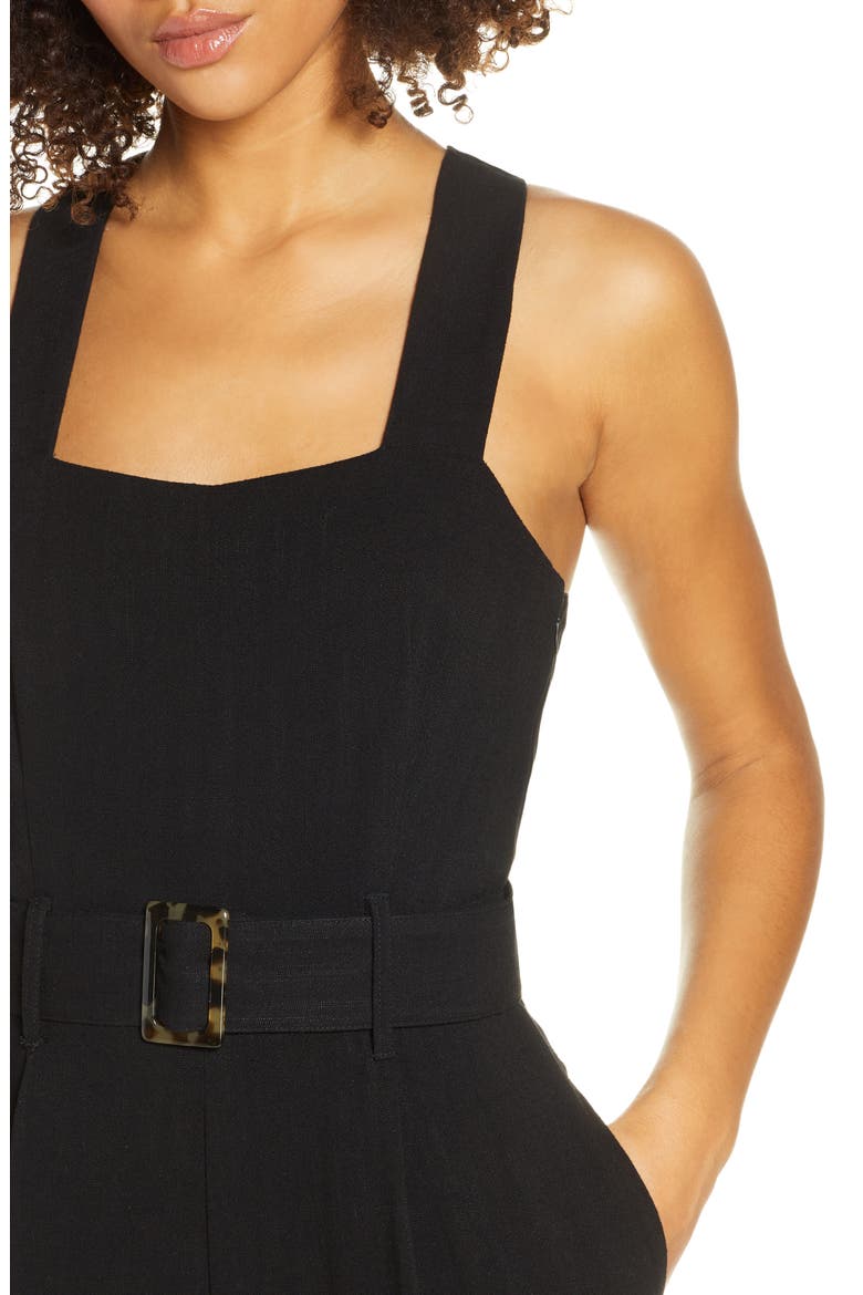 Johnson Belted Jumpsuit, Alternate, color, BLACK