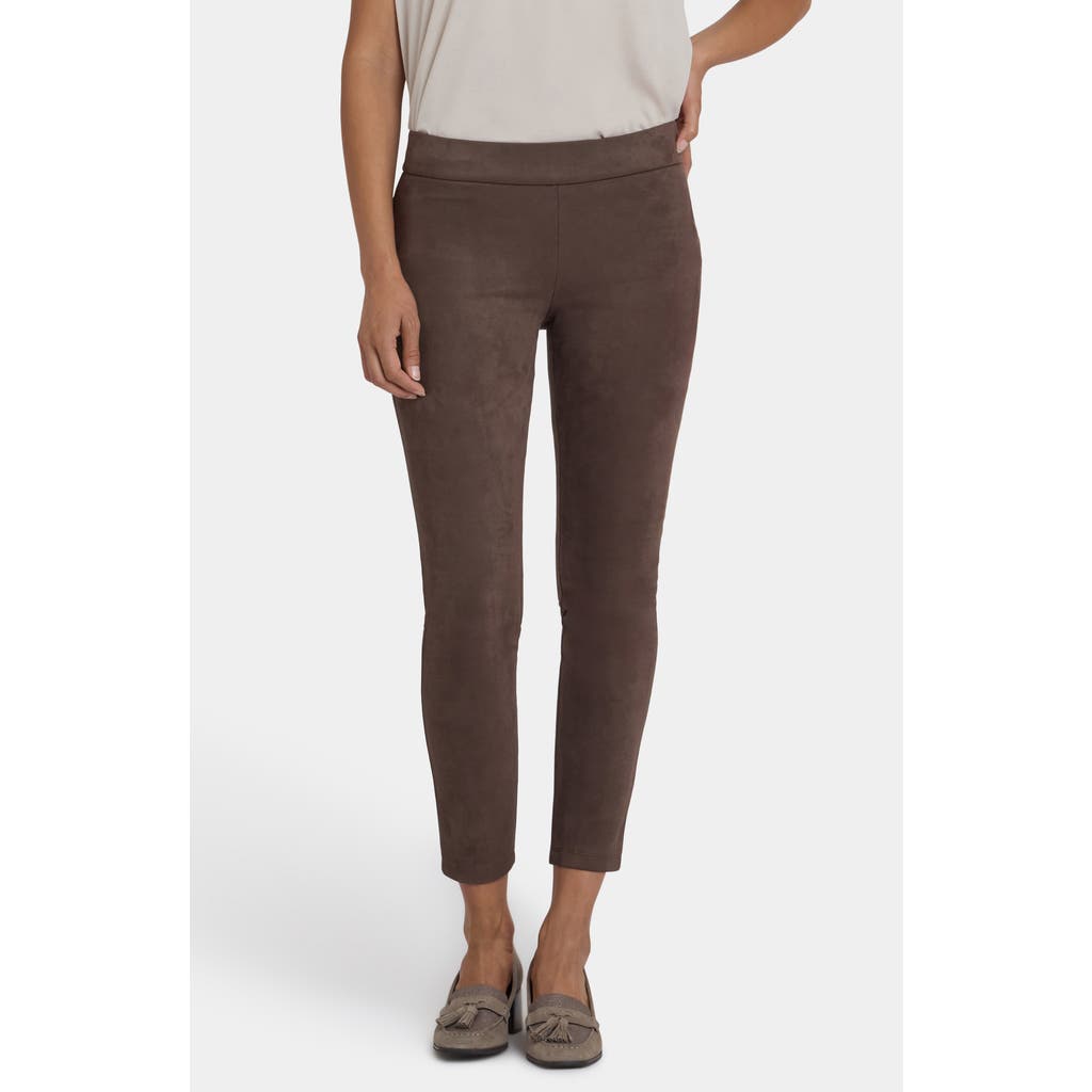 NYDJ Faux Suede Leggings in Coffee Bean at Nordstrom, Size 14