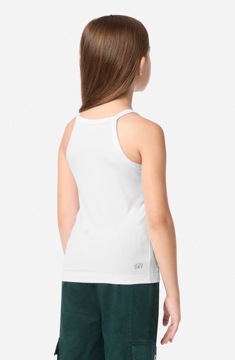 Lacoste Kids' Logo Rib Tank, Alternate, color, Blanc