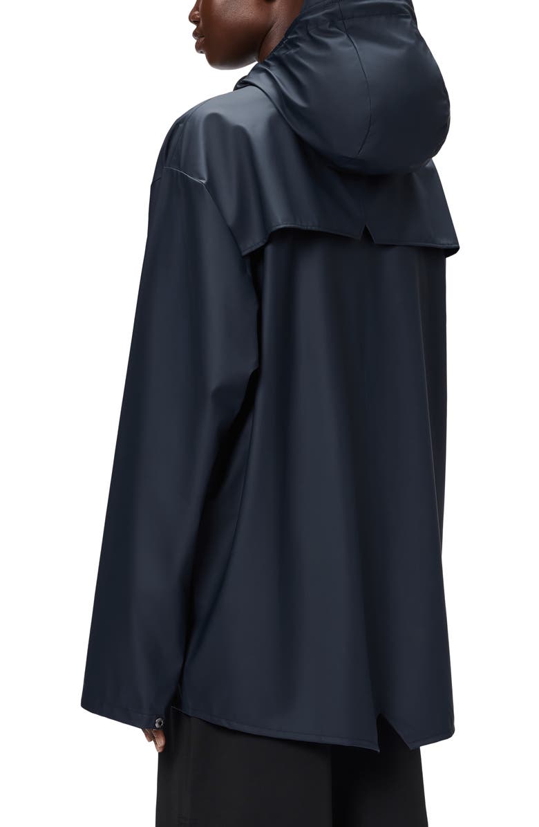 Rains Gender Inclusive Lightweight Hooded Waterproof Rain Jacket, Alternate, color, Navy