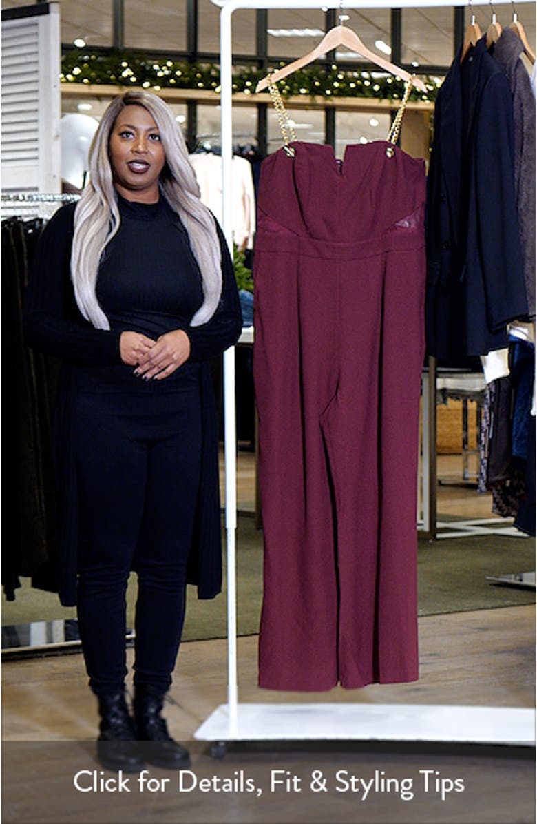 Nylah Chain Strap Wide Leg Jumpsuit, sales video thumbnail