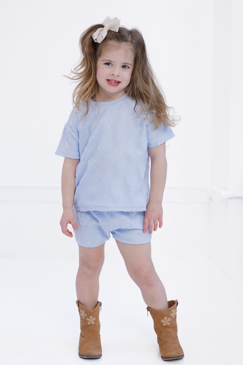 Minnie Mouse Loop Terry T-Shirt and Shorts Set, Alternate, color, Minnie Light Blue