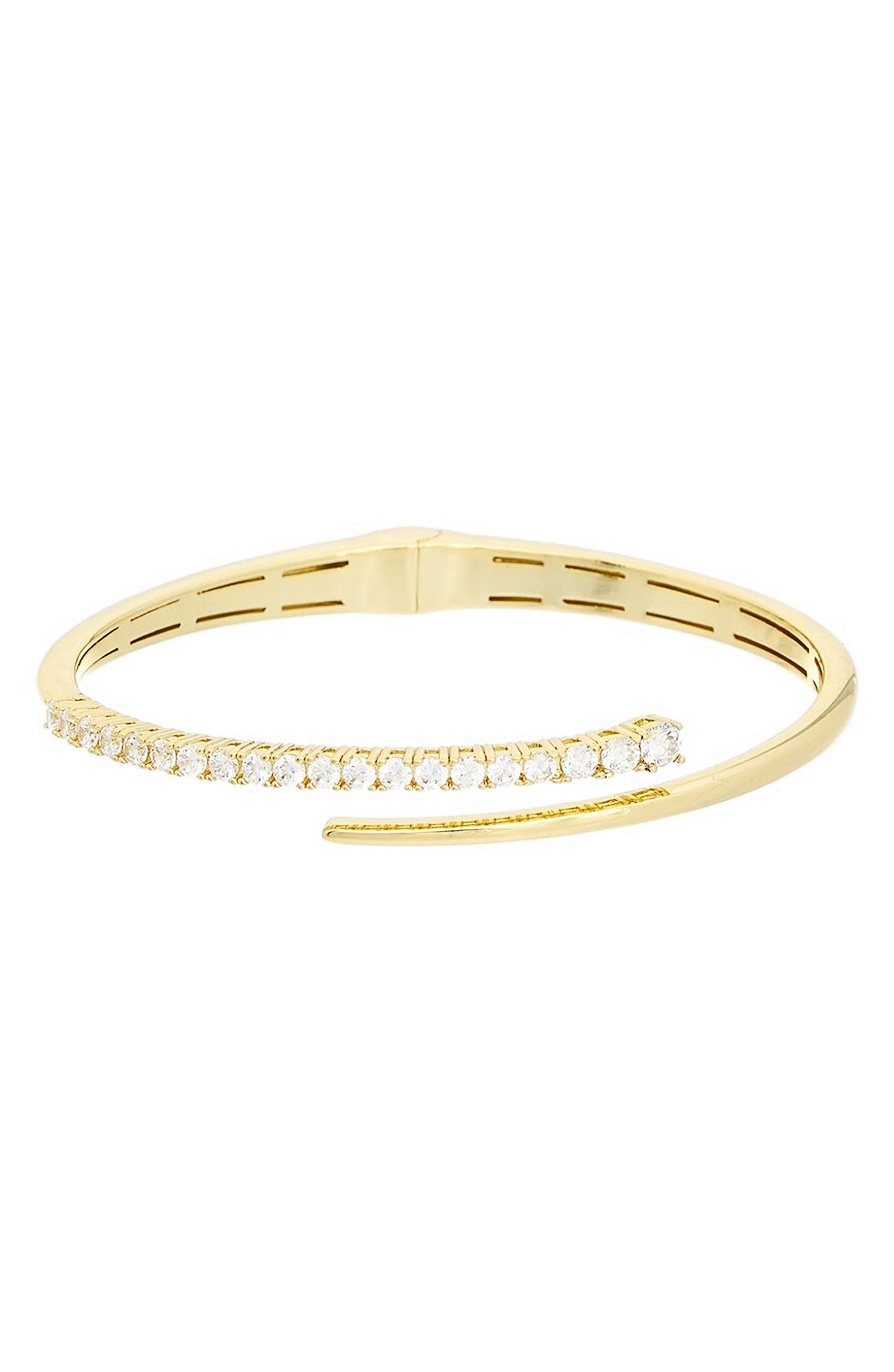 Cubic Zirconia Bypass Bangle