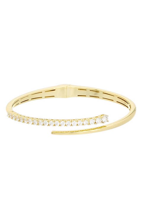 Cubic Zirconia Bypass Bangle