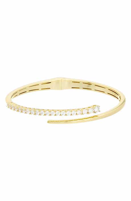 Cubic Zirconia Bypass Bangle
