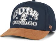 '47 Men's '47 Navy/Brown Chicago Cubs Cooperstown Break Wood Suede Hitch Adjustable Hat