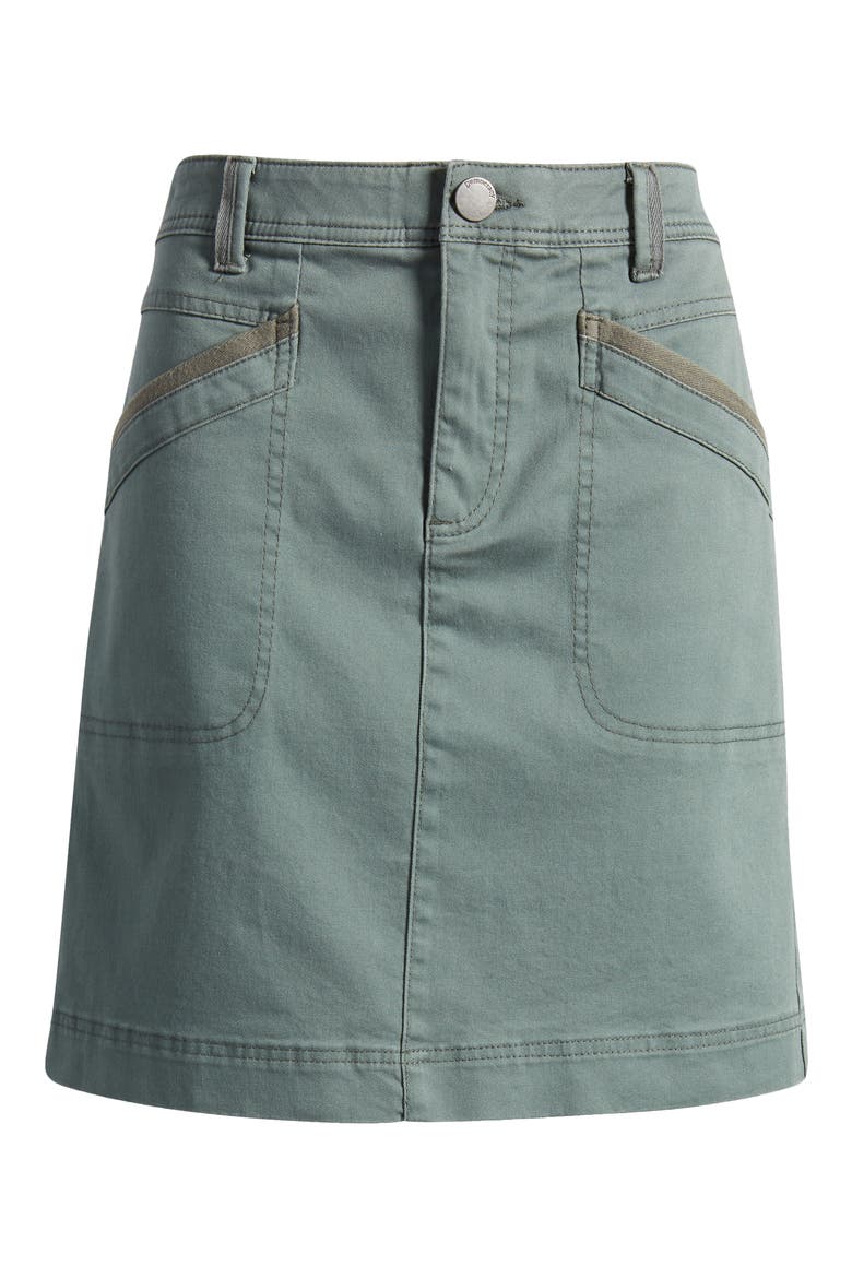 'Ab'Solution V-Yoke Denim Skirt (Nordstrom Exclusive), Alternate, color, BLUE SPRUCE