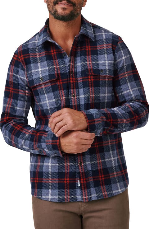 Generation Plaid Stretch Flannel Button-Up Shirt