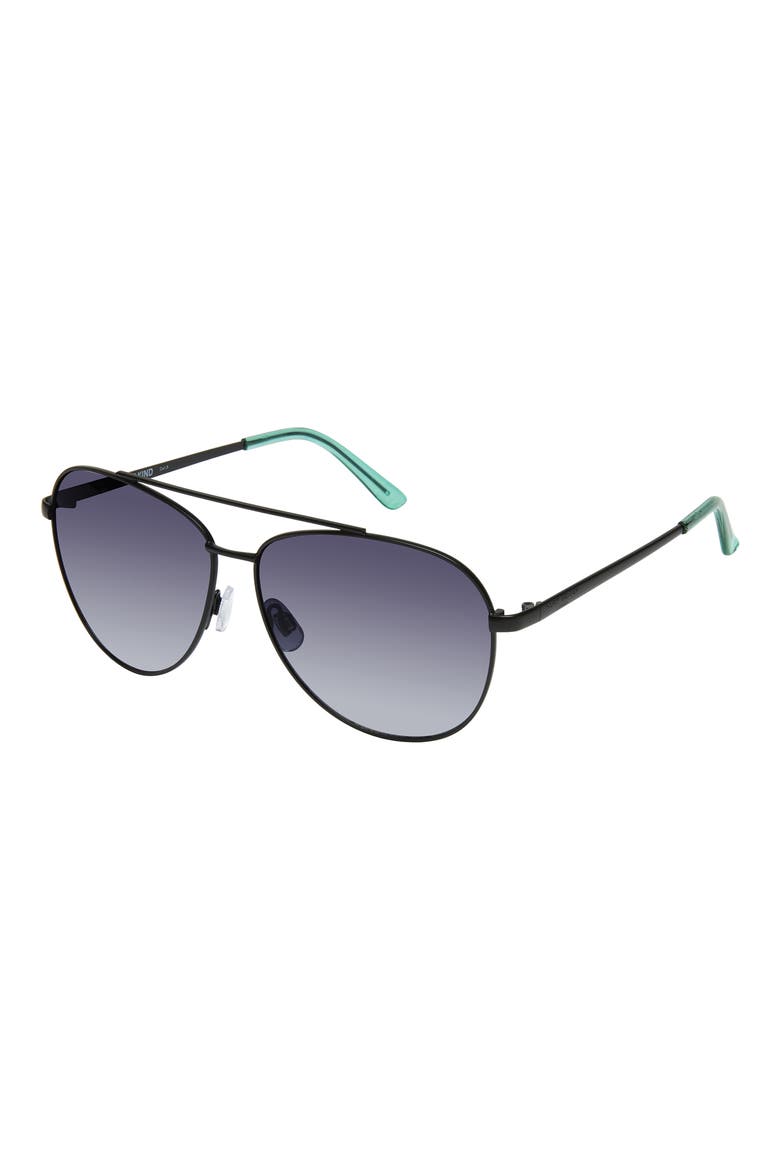61mm Aviator Sunglasses, Alternate, color, BLACK CRYSTAL GREEN/ SMOKE