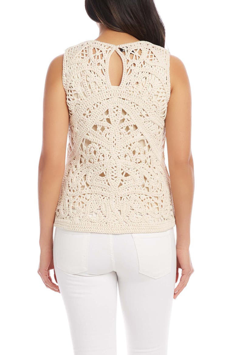 Crochet Tank, Alternate, color, CREAM