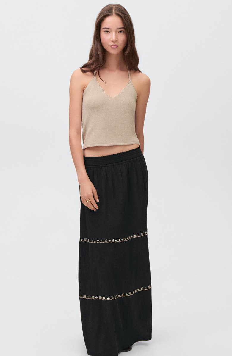 MANGO TEEN Knit Halter Top, Alternate, color, Gold