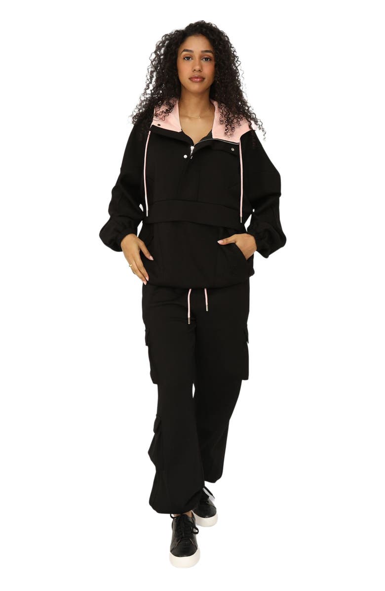 Belle & Bloom Perfect Match Cargo Trackpants, Alternate, color, Black