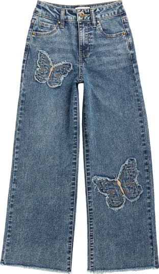 Kids' Butterfly Wide Leg Jeans