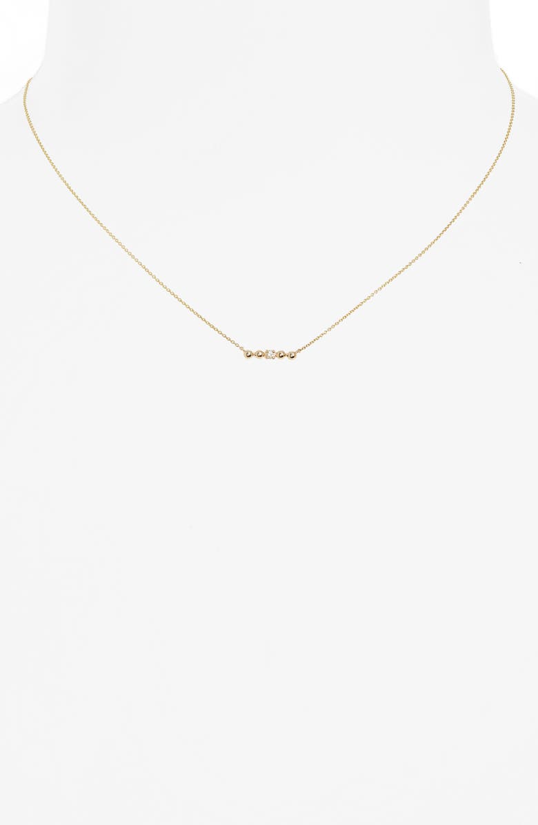 Dana Rebecca Designs Poppy Rae Diamond Bar Pendant Necklace, Alternate, color, Yellow Gold