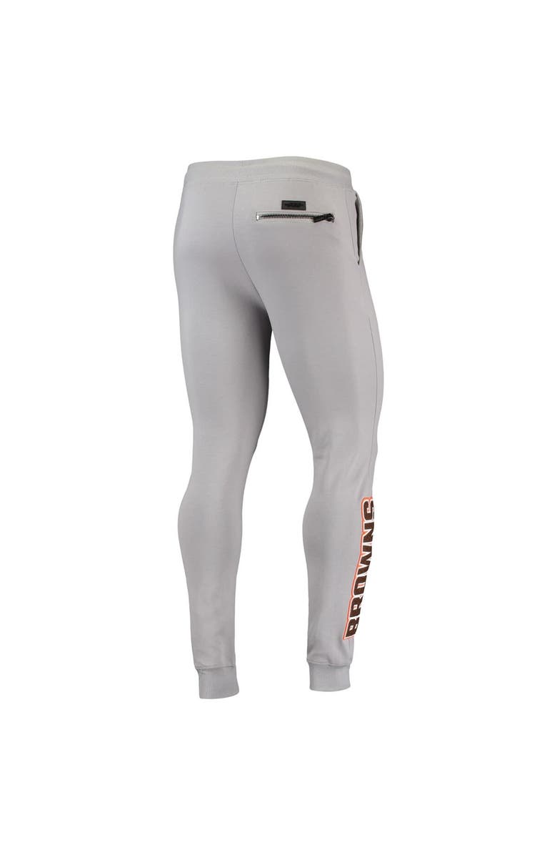 PRO STANDARD Men's Pro Standard Gray Cleveland Browns Logo Jogger Pants, Alternate, color, 