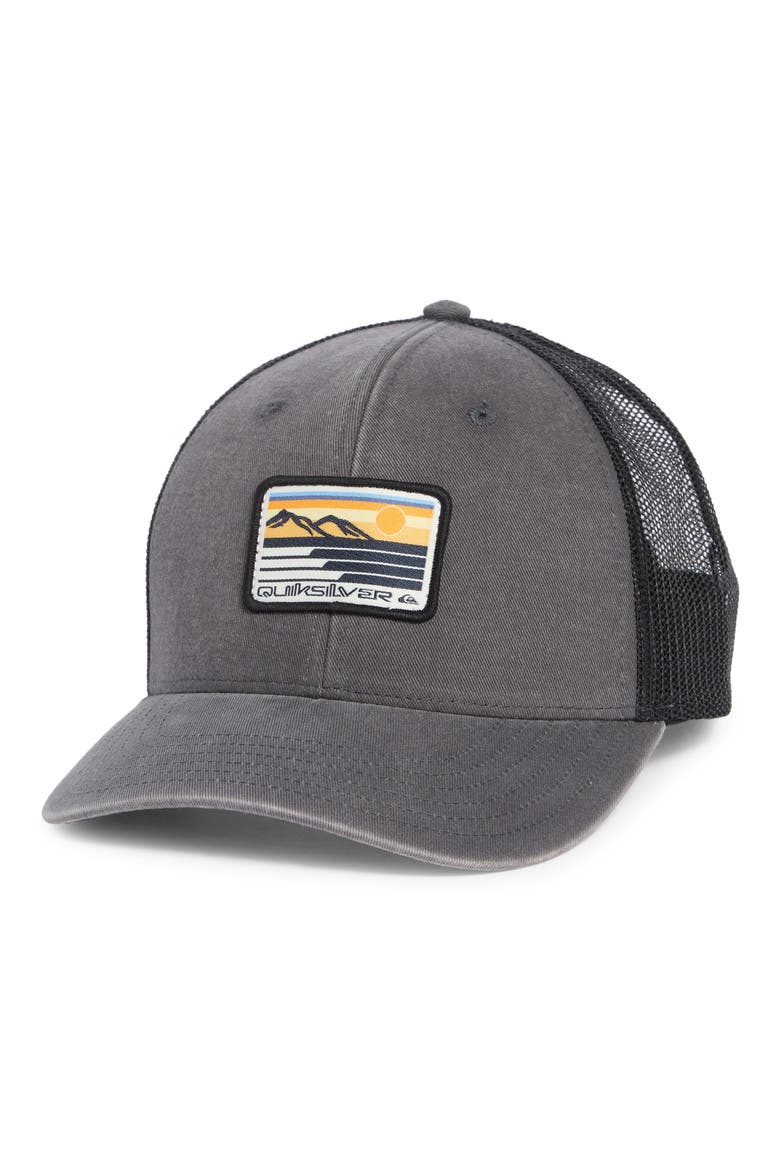 Infinity Logo Patch Trucker Hat, Main, color, IRON GATE