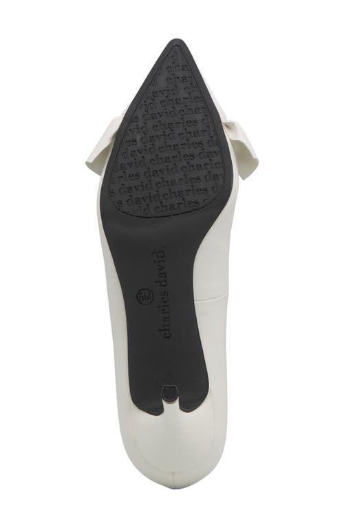 Charles David Arvine Ruffle Pump In White