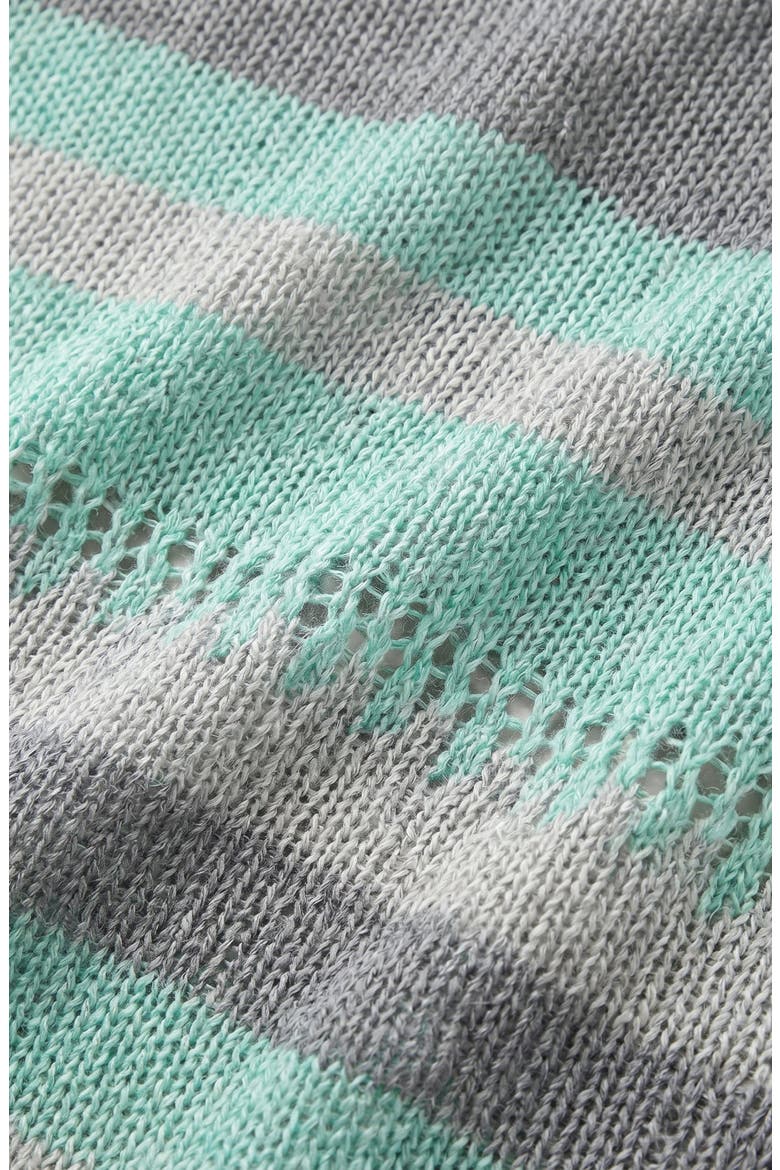 Distressed Stripe Knit Sweater, Alternate, color, Gray