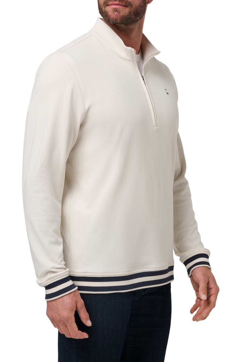TravisMathew Happier Hour Quarter Zip Top, Alternate, color, Birch