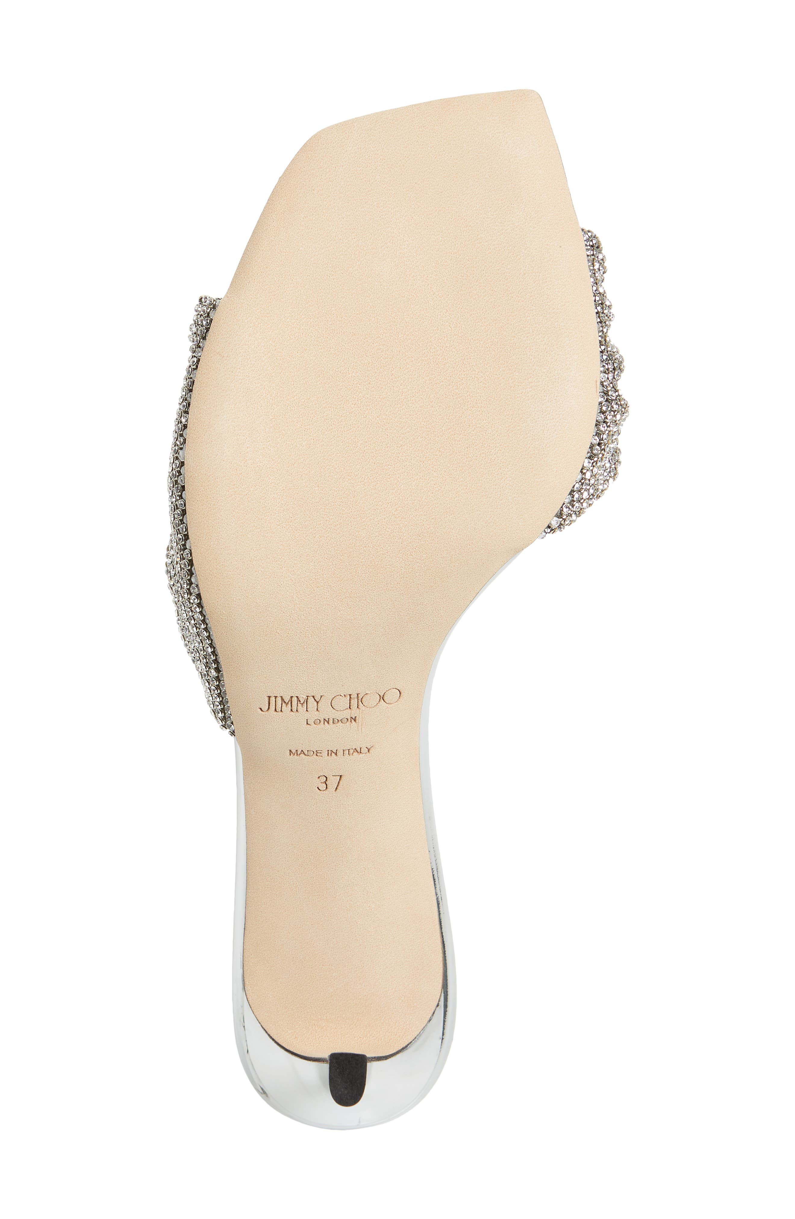 Jimmy Choo Naria Crystal Mesh Slide Sandal, Alternate, color, 