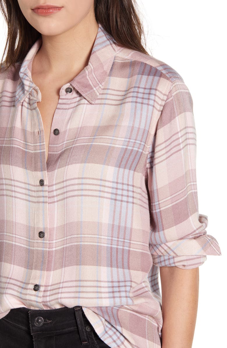 Splendid Sanctuary Plaid Button-Up Shirt, Alternate, color, 