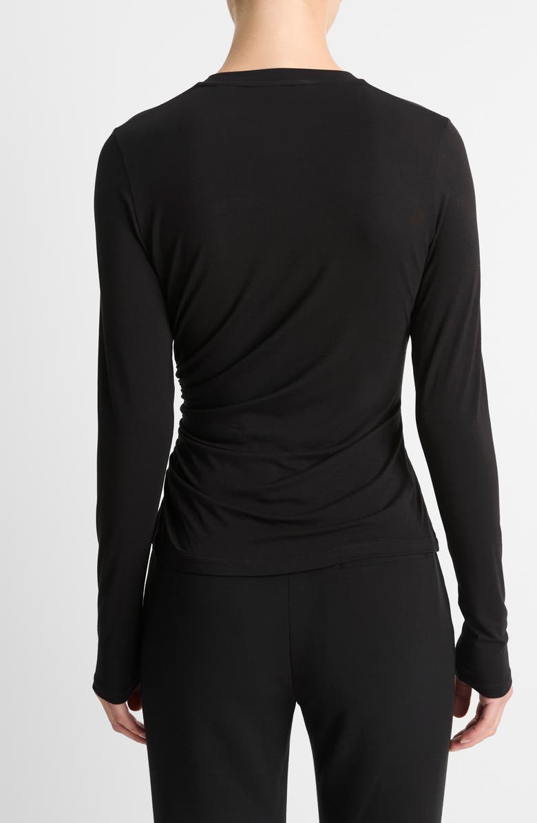 Vince Side Drape Crewneck Top, Alternate, color, 