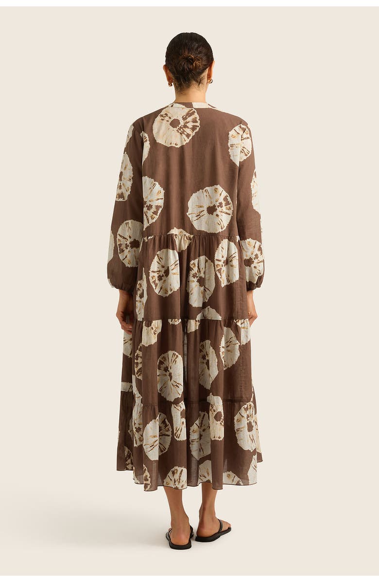 HOPE AND MAY Palma Tiered Cotton Maxi Print Dress, Alternate, color, 