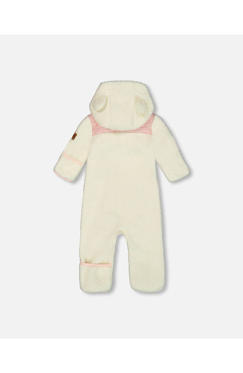 Deux par Deux Baby Girl's Baby One-Piece Mid-Season Outerwear Off-White And Pale Pink, Alternate, color,