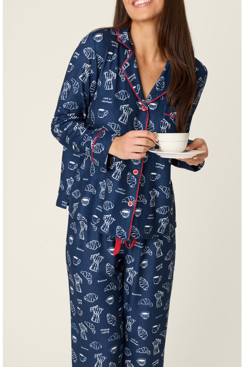 Bonjour Babe Pajamas, Alternate, color, DEEP NAVY