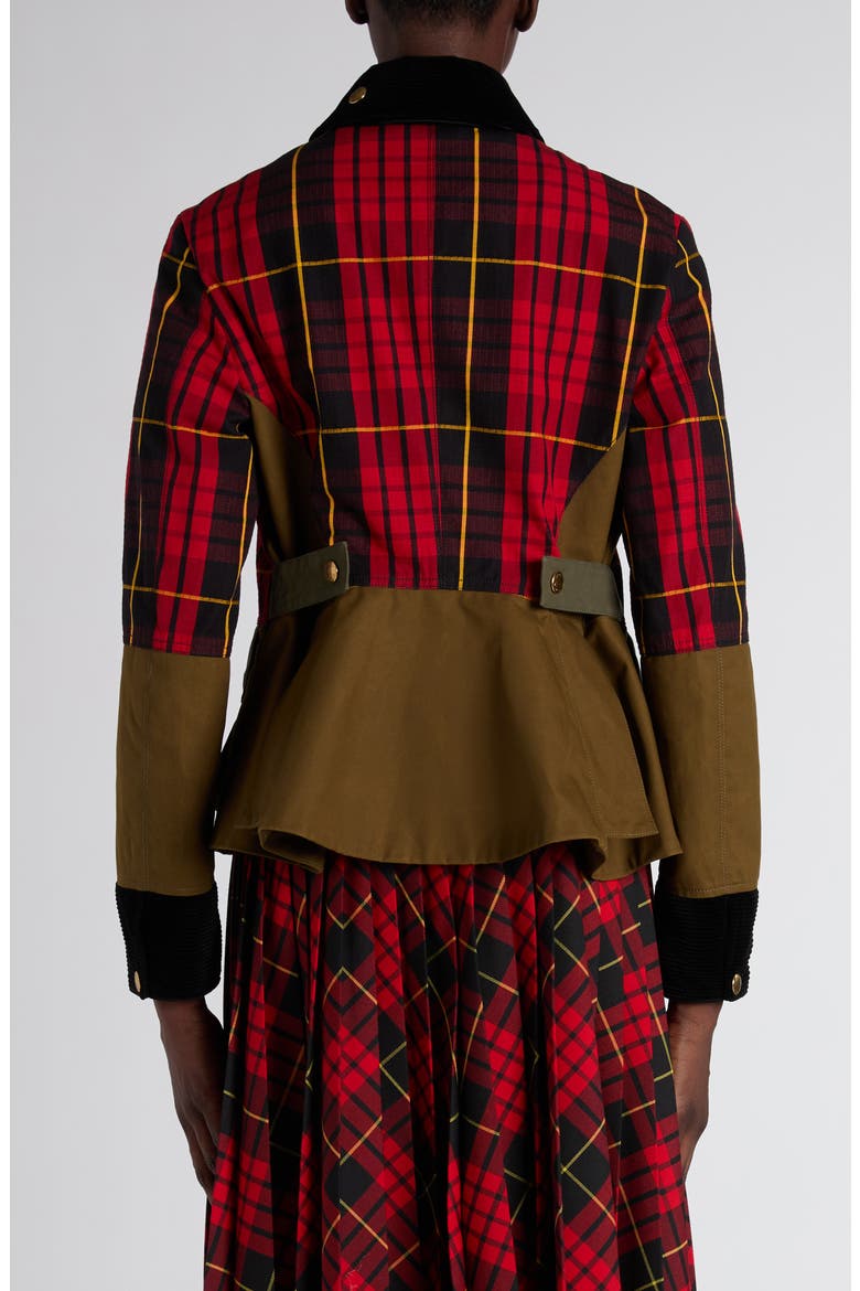 Deconstructed Tartan Ripstop Jacket, Alternate, color, BORDEAUX